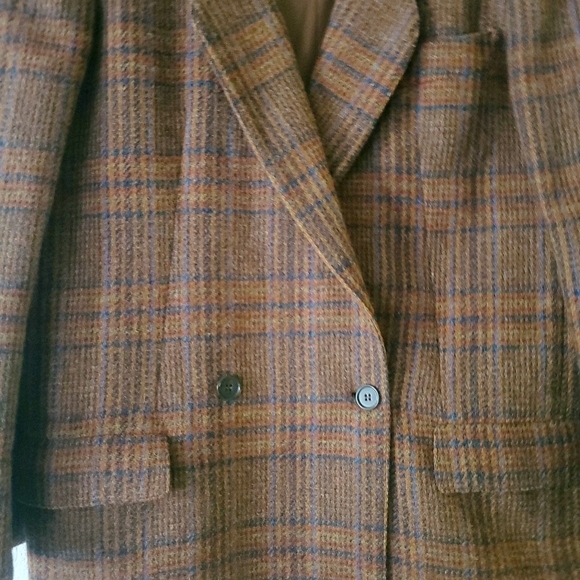 Luisa Firenze Via Roma Brown Tweed Double Breasted Woman’s Oversized Blazer - Picture 6 of 13